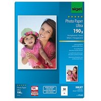 SIGEL Fotopapier IP639 DIN A4 hochglänzend 190 g/qm 50 Blatt von Sigel