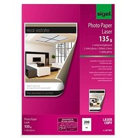 SIGEL Fotopapier LP341 DIN A4 hochglänzend 135 g/qm 200 Blatt von Sigel