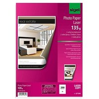 SIGEL Fotopapier LP343 DIN A3 hochglänzend 135 g/qm 200 Blatt von Sigel