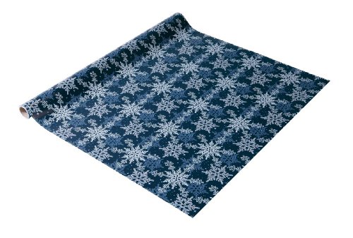 SIGEL GP114 Weihnachts-Geschenkpapier blau/weiß | 1 Rolle 5m x 70cm | "Frosty Night" von Sigel