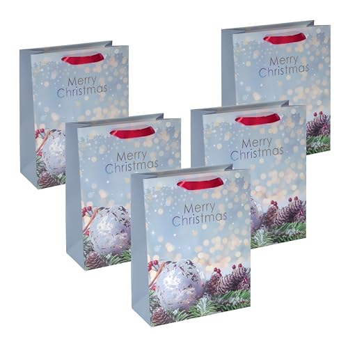 Sigel GT114/5 große Premium Geschenktüten aus Papier, 5er Set, 26 x 33 cm, Charmful Christmas, Papier-Geschenktaschen Weihnachten Sigel GT114/5 große Premium Geschenktüten aus Papier, 5er Set, 26 x 33 cm, Charmful Christmas, Papier-Geschenktaschen Weihnachten von Sigel