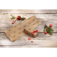 SIGEL Geschenkpapier Christmas with Apples Weihnachtsbaum mit Äpfel mehrfarbig, 5,0 m von Sigel