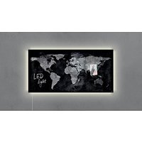SIGEL Glas-Magnettafel artverum® LED light 91,0 x 46,0 cm World-Map von Sigel