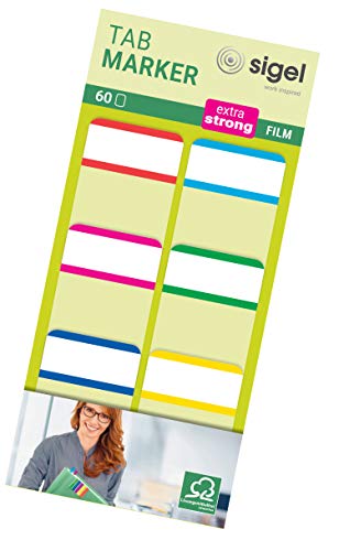 SIGEL HN201 Tab Marker, extra starke Haftmarker, 25 x 38 mm, 60 Streifen SIGEL HN201 Tab Marker, extra starke Haftmarker, 25 x 38 mm, 60 Streifen von Sigel