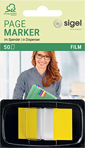 SIGEL HN490 Haftmarker im Spender, gelb, 50 Streifen im Format 25 x 43 mm SIGEL HN490 Haftmarker im Spender, gelb, 50 Streifen im Format 25 x 43 mm von Sigel