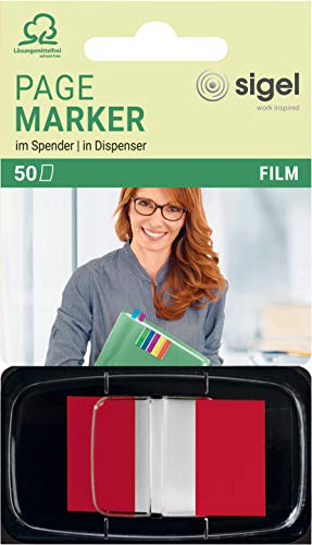 SIGEL HN491 Haftmarker im Spender, rot, 50 Streifen im Format 25 x 43 mm SIGEL HN491 Haftmarker im Spender, rot, 50 Streifen im Format 25 x 43 mm von Sigel