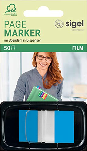 SIGEL HN492 Haftmarker im Spender, blau, 50 Streifen im Format 25 x 43 mm SIGEL HN492 Haftmarker im Spender, blau, 50 Streifen im Format 25 x 43 mm von Sigel