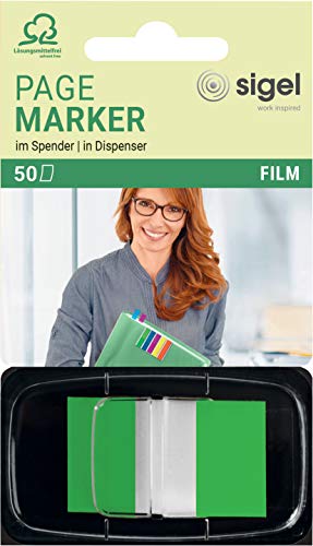 SIGEL HN493 Haftmarker im Spender, grün, 50 Streifen im Format 25 x 43 mm SIGEL HN493 Haftmarker im Spender, grün, 50 Streifen im Format 25 x 43 mm von Sigel