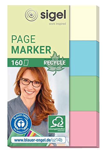 SIGEL HN604 Haftmarker aus Recycling-Papier, 160 Streifen im Format 20 x 50 mm, gelb, blau, grün, rot SIGEL HN604 Haftmarker aus Recycling-Papier, 160 Streifen im Format 20 x 50 mm, gelb, blau, grün, rot von Sigel