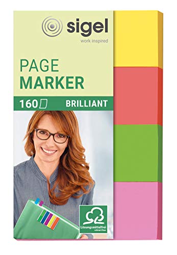 SIGEL HN630 Haftmarker aus Papier, 4 Farben, 160 Streifen im Format 20 x 50 mm SIGEL HN630 Haftmarker aus Papier, 4 Farben, 160 Streifen im Format 20 x 50 mm von Sigel