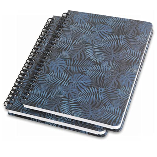 SIGEL JN602/2 Spiralblock A5 dotted Notizblock Bullet Journal Jolie, 2er Pack, 120 Seiten, blau/schwarz, vegan, aus nachhaltigem Papier hergestellt von Sigel