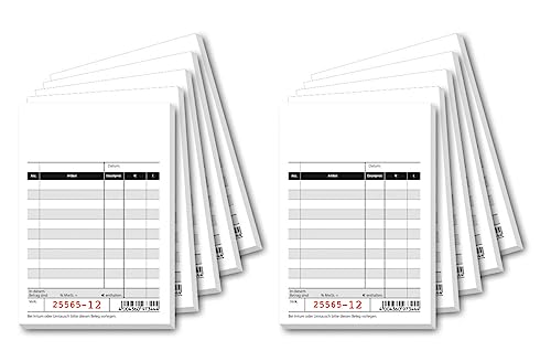 SIGEL KC620/10 Kassenblöcke, 10 Stück Quittungsblöcke á 50 Blatt mit Durchschlag, 10x16,5 cm, fortlaufend nummeriert, aus Recyclingpapier, mit Additionsblatt SIGEL KC620/10 Kassenblöcke, 10 Stück Quittungsblöcke á 50 Blatt mit Durchschlag, 10x16,5 cm, fortlaufend nummeriert, aus Recyclingpapier, mit Additionsblatt von Sigel
