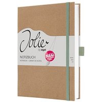 SIGEL Notizbuch  Jolie® ca. DIN A5 blanko, braun, mintgrün Hardcover 192 Seiten von Sigel