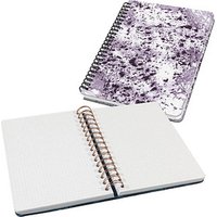 SIGEL Notizbuch mit Spirale Jolie® ca. DIN A5 punktraster, violett/schwarz/weiß Hardcover 120 Seiten von Sigel