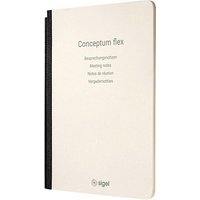 SIGEL Notizheft für Konferenzmappe Conceptum Flex Besprechung DIN A5 kariert, creme 92 Seiten von Sigel