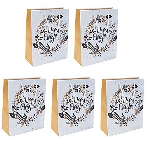 SIGEL QW006 große Papier-Geschenktüten | 5er Set | gold/schwarz | Weihnachten | 33x26 cm | "Merry Christmas" SIGEL QW006 große Papier-Geschenktüten | 5er Set | gold/schwarz | Weihnachten | 33x26 cm | "Merry Christmas" von Sigel