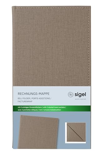 SIGEL RM102 Rechnungsmappe, beige mit edler Leinenstruktur, strapazierfähig und leicht abwischbar, 23 x 13 cm SIGEL RM102 Rechnungsmappe, beige mit edler Leinenstruktur, strapazierfähig und leicht abwischbar, 23 x 13 cm von Sigel