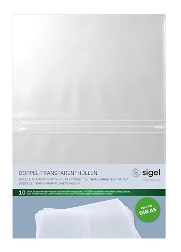 SIGEL SM181 Doppel-Transparenthüllen für A5, 10 Stück SIGEL SM181 Doppel-Transparenthüllen für A5, 10 Stück von Sigel