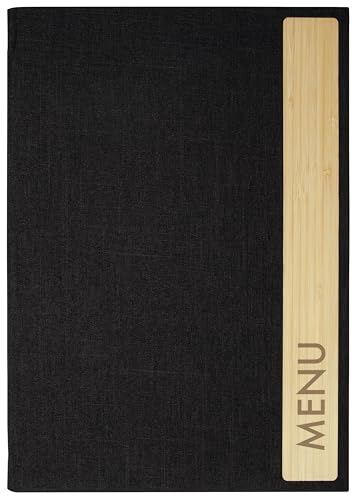SIGEL SM220 Speisekarten-Mappe A4 "Menu" mit Gummi-Bindung, Kunststoff und Bambus, dunkelgrau/beige mit Leinenstruktur, strapazierfähig und leicht abwischbar SIGEL SM220 Speisekarten-Mappe A4 "Menu" mit Gummi-Bindung, Kunststoff und Bambus, dunkelgrau/beige mit Leinenstruktur, strapazierfähig und leicht abwischbar von Sigel