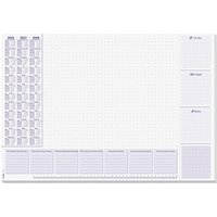 SIGEL Schreibtischunterlage Lilac 2026/2027/2028 weiß/lila Papier 59,5 x 41,0 cm, 30 Blatt von Sigel
