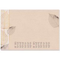 SIGEL Schreibtischunterlage Natural Leaves 2026/2027 creme Papier 59,5 x 41,0 cm, 30 Blatt von Sigel