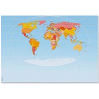 SIGEL Schreibtischunterlage Weltkarte ohne Kalendarium blau 30 Blatt von Sigel