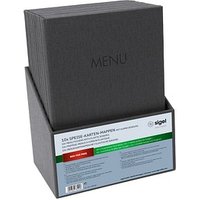 SIGEL Speisekarten-Mappen DIN A4, 2 Hüllen anthrazit, 10 St. von Sigel