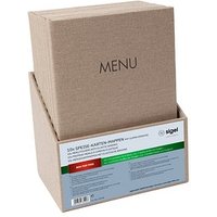 SIGEL Speisekarten-Mappen DIN A4, 2 Hüllen beige, 10 St. von Sigel