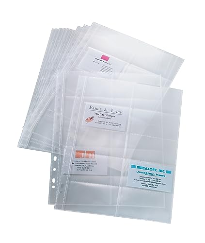 SIGEL VZ351 Hüllen für zweireihige Visitenkarten-Ringbücher VZ301, für 200 Karten, 10 Stück SIGEL VZ351 Hüllen für zweireihige Visitenkarten-Ringbücher VZ301, für 200 Karten, 10 Stück von Sigel