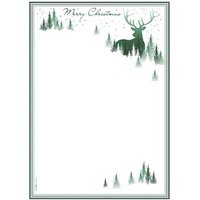 SIGEL Weihnachtsbriefpapier Christmas Forest Motiv DIN A4 90 g/qm 25 Blatt von Sigel