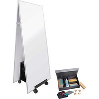 SIGEL Whiteboard-Set mit Ständer Tent-use Meet up 90,0 x 180,0 cm weiß/schwarz/silber Aluminium von Sigel