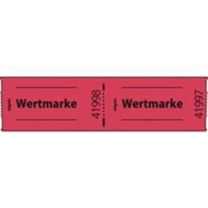 Sigel© Gutscheinmarken-Rollen, ¯Wertmarke®, rot, fortlaufend nummeriert, 60x30 mm, 500 Stck, 500 Stck von Sigel