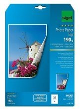 Sigel© Inkjet Fotopapier Top, 2-seitig hochgl„nzend, 190 g/mý, A4, 20 Blatt von Sigel