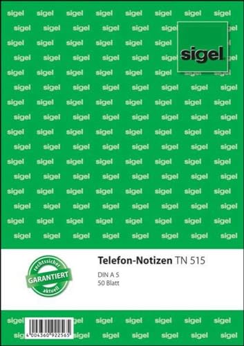 Sigel© Telefon-Notizen, A5, 50 Blatt, 50 Blatt von Sigel