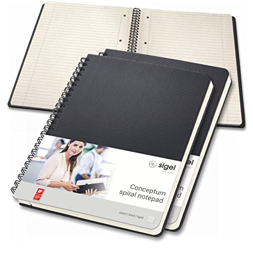 Sigel CO823/3 Spiralblock A5 liniert schwarz, 80 Blatt, 3er Pack, sehr stabiler Hardcover-Einband, aus nachhaltigem Papier, Conceptum Notizblock Sigel CO823/3 Spiralblock A5 liniert schwarz, 80 Blatt, 3er Pack, sehr stabiler Hardcover-Einband, aus nachhaltigem Papier, Conceptum Notizblock von Sigel