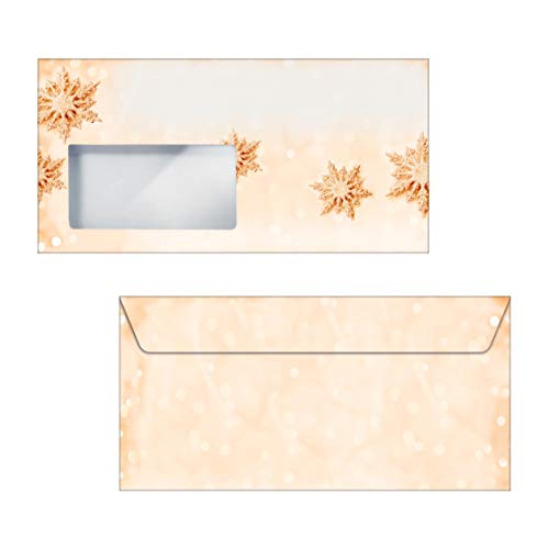 SIGEL DU234 Briefumschläge Weihnachten | mit goldenen Schneeflocken | DIN lang | 50 Stück | "Golden Snowflakes" SIGEL DU234 Briefumschläge Weihnachten | mit goldenen Schneeflocken | DIN lang | 50 Stück | "Golden Snowflakes" von Sigel