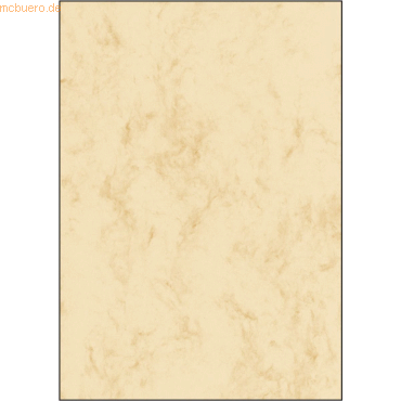 Sigel Designpapier Marmor A4 200g/qm beige VE=50 Blatt von Sigel
