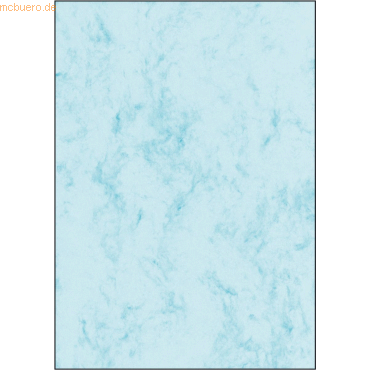 Sigel Designpapier Marmor A4 90g/qm VE=100 Blatt blau von Sigel