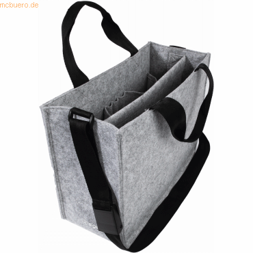 Sigel Desk Sharing Bag Classic M hellgrau recycelter PET Filz 360x280x Sigel Desk Sharing Bag Classic M hellgrau recycelter PET Filz 360x280x von Sigel