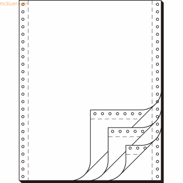 Sigel EDV-Papier 12x240mm selbstdurchschreibend VE=4x500 Blatt von Sigel