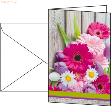 Sigel Faltkarte Colorful 115x170mm 220g/qm VE=10 Stück incl. Umschläge Sigel Faltkarte Colorful 115x170mm 220g/qm VE=10 Stück incl. Umschläge von Sigel