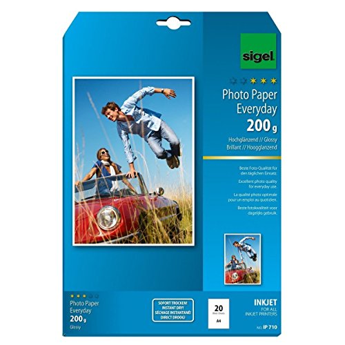 Sigel Fotopapier Everyday Plus A4 200g/qm VE=20 Blatt Glossy Sigel Fotopapier Everyday Plus A4 200g/qm VE=20 Blatt Glossy von Sigel
