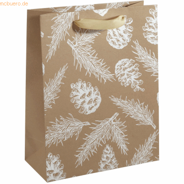 Sigel Geschenktasche Large 260x330x120mm Pine cones and pine branches Sigel Geschenktasche Large 260x330x120mm Pine cones and pine branches von Sigel