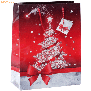 5 x Sigel Geschenktasche Sparkling Tree 26x33x12cm von Sigel