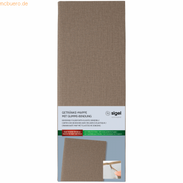 Sigel Getränke-Mappe Gummi-Bindung 1/2 A4 Langformat Kunststoff beige Sigel Getränke-Mappe Gummi-Bindung 1/2 A4 Langformat Kunststoff beige von Sigel