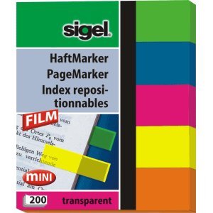 Sigel Haftmarker Film 12x60mm 5 Farben von Sigel