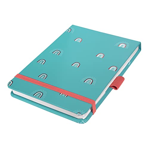 SIGEL JN344 Notizblock Jolie, Rainbow Turquoise, A6+, Dot-Lineatur, Hardcover, 79 Blatt, aus nachhaltigem Papier von Sigel