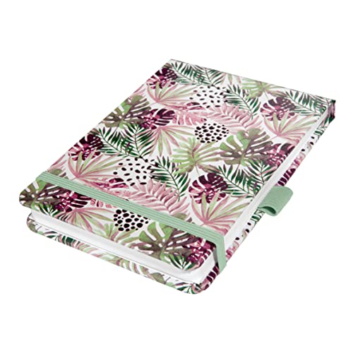 SIGEL JN354 Notizblock Jolie, Mintpink Jungle Fever, A6+, Dot-Lineatur, Hardcover, 79 Blatt, aus nachhaltigem Papier von Sigel