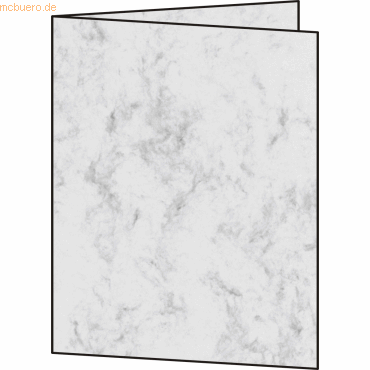 Sigel Marmor-Karten A5 185g/qm grau VE=25 Stück von Sigel