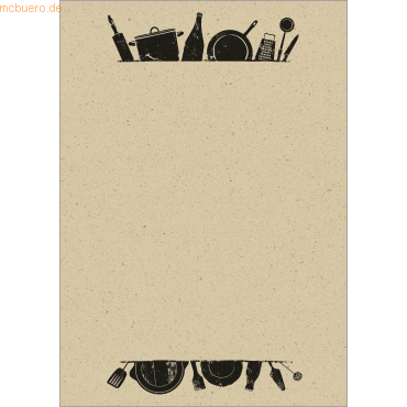 Sigel Motiv-Papier A4 100g Graspapier Kitchen utensils 100 Blatt von Sigel